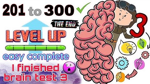 I finished all levels of brain test 3|tricky quests level 201 to 300 😄|मैंने पुरा गेम 🎮 🏁खतम कर दिया