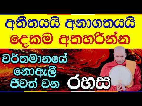 අතීතයේ හෝ අනාගතයේ නොව වර්තමානයේ නොඇලී ජීවත් වන හැටි | Hasalaka Seelawimala Thero | 3127