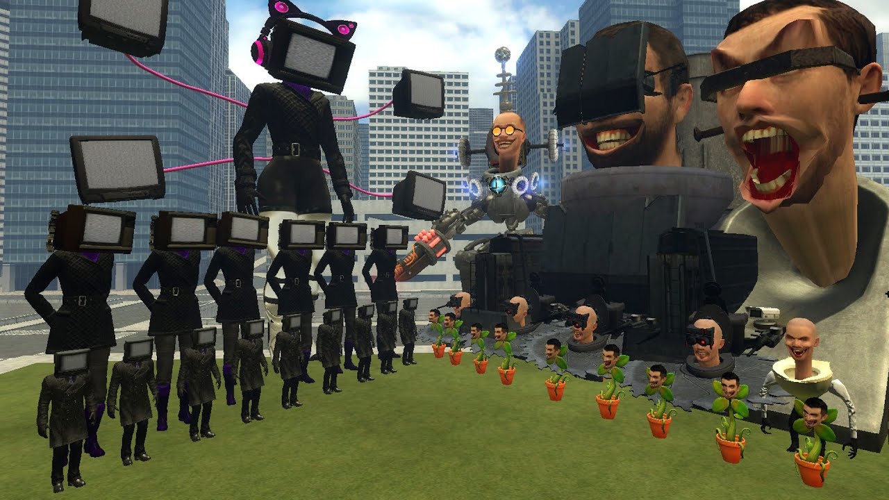 ALL UPGRADED TITAN WOMAN TV AND TITAN CAMERAMAN VS ALL NEW SKIBIDI TOILET 52 in Garry's Mod!