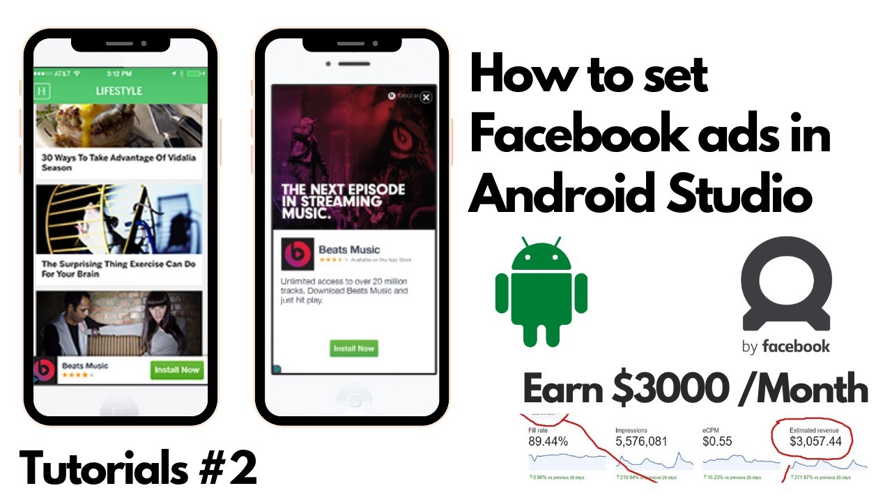 How to set Facebook audience ads in android studio 2020 - YouTube
