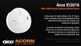 Aico Ei3016 230v 3000 Series Optical Smoke Alarm - Acorn Fire & Security