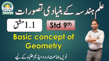 Basic concept of Geometry || class 9 practice set 1.1 || urdu medium students ||