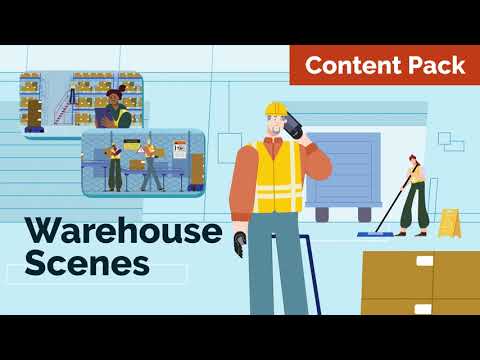 Warehouse Scenes Content Pack | Vyond Video Templates