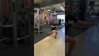 Split Squat ISO Single Arm Cable Press W/ Rotation