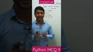 #shorts | Python MCQ 09 | #python | #pythonmcq | #pythonprogramming | #pythontutorial | #python3