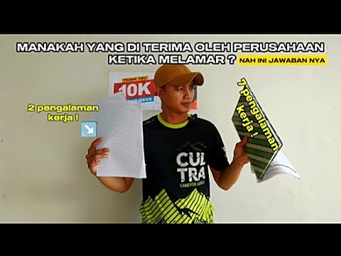 MANAKAH YANG DITERIMA OLEH PERUSAHAAN YANG BANYAK PENGALAMAN ATAU YANG TIDAK ? |INI JAWABAN NYA !