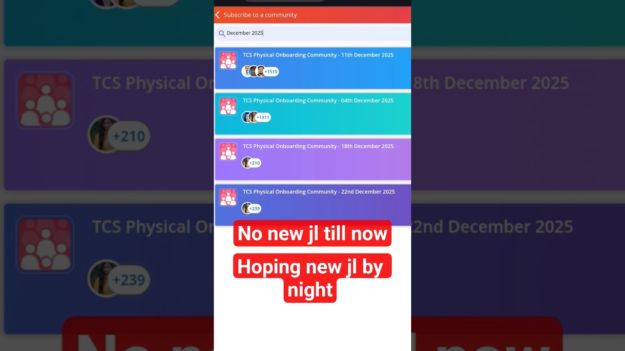 Tcs joining current status of December joining 