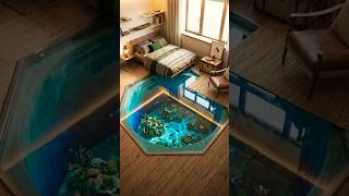 3D Epoxy Ocean Portal (Round Floor Design ##OceanDesign #Shorts #ForYouPage