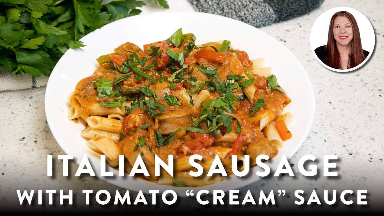 Italian Sausage with Tomato “Cream” Sauce and Pasta Dinner RV Cooking