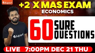 Plus Two Economics Christmas Exam | 60 Sure Questions | Eduport Class 12 Commerce & Humanities