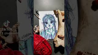 💀💀WEDNESDAY - Patreon Original #short #reel #art #artist #addamsfamily