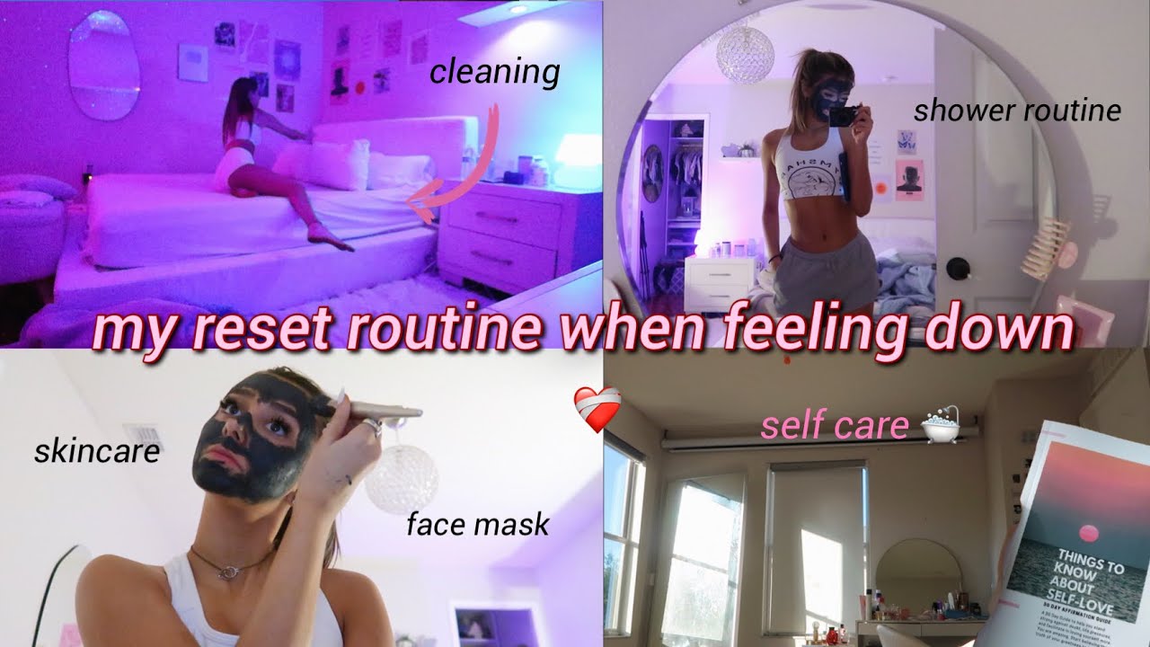 my reset routine for self care: hair, skincare, shower routine