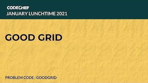 Good Grid (GOODGRID) | January Lunchtime 2021