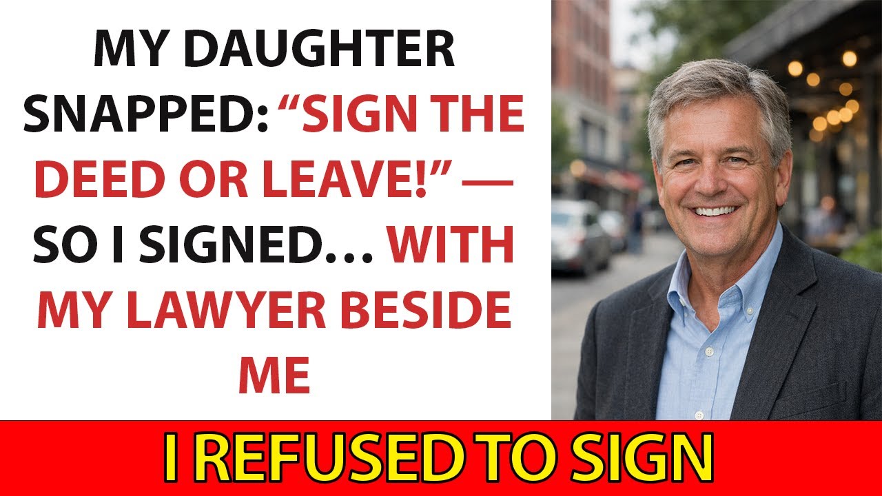 My Daughter Snapped: “Sign The Deed Or Leave!” — So I Signed… With My Lawyer Beside Me