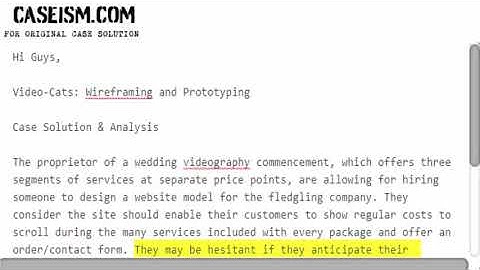 Video-Cats: Wireframing and Prototyping Case Solution & Analysis Caseism.com