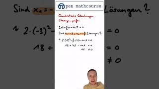 Lösungen prüfen | 109 #mathe #nachhilfe #klasse9