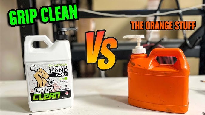  Grip Clean  Degreaser Hand Cleaner for Auto Mechanics -  Dirt-Infused Liquid Hand Soap Absorbs Grease, Oil, & Odors. Natural Heavy  Duty Pumice Soap with Moisturizing Ingredients. Lime Scented. : Everything