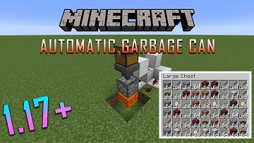 Minecraft Java 1.17 Automatic Garbage Can Tutorial