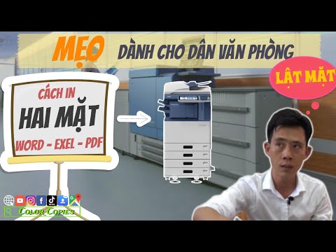 Cách in 2 mặt trong word,exel 2010, pdf | Mẹo cho dân VĂN PHÒNG | Color Copies