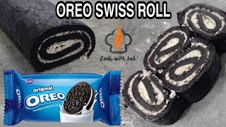 Oreo Biscuit Swiss Roll | 5 Minutes Roll Cake Recipe | Cook With Bah.