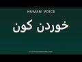 How To Pronounce خوردن کون 