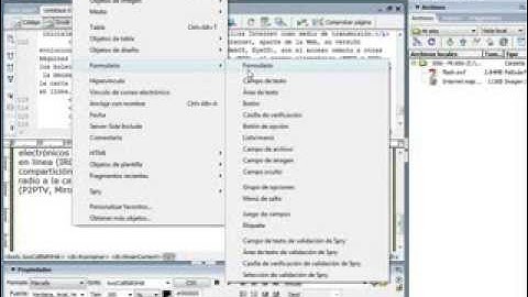 Formulario HTMLen Dreamweaver cs3