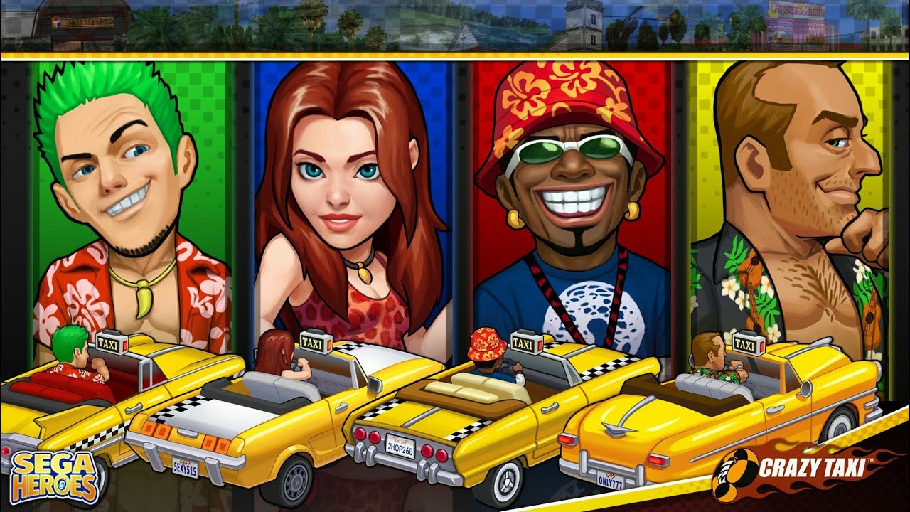 SEGA Heroes All Crazy Taxi Characters! YouTube