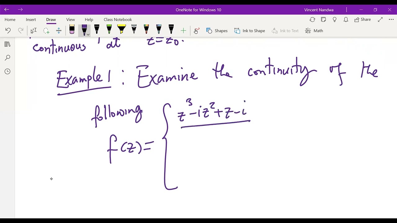 Continuity of Functions of Complex Variable
