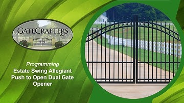 How To Program Estate Swing Allegiant Push To Open Dual Driveway Gate Opener