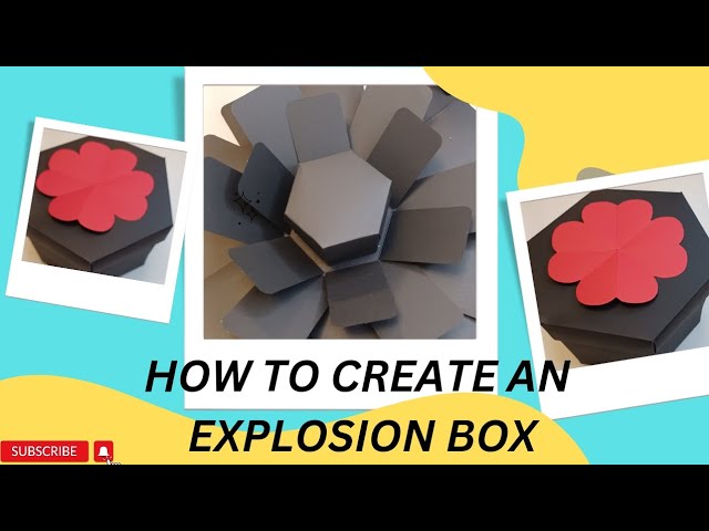Explosion Box Gifts,Surprise Creative DIY Photo,Exploding Love Box,Love  Memory Photo Box with 4 Faces for Anniversary,Birthday,Valentine's Day and