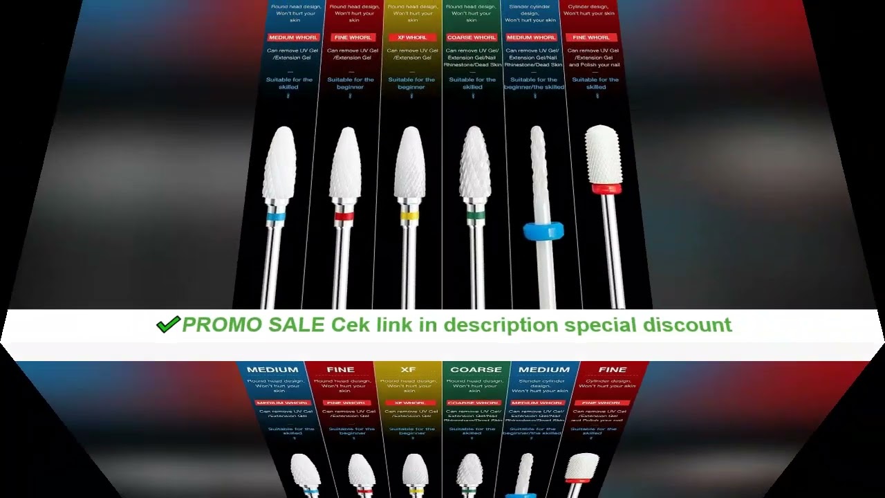 Ceramic Carbide Nail Drill Bit Rotate Burr Milling Nail Cutter Bits Electric Drill Machine For Manic