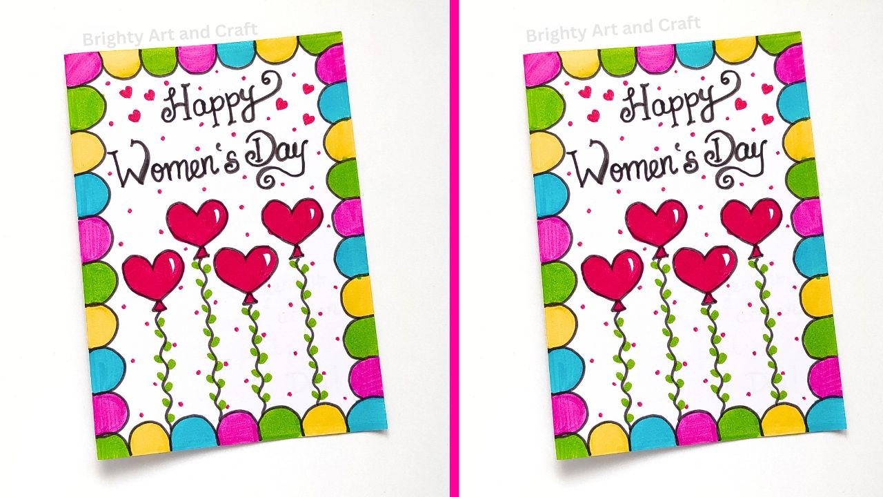 Простые и красивые идеи открыток ко Дню женщин | Поздравительная открытка ко Дню женщин | Открытк...
