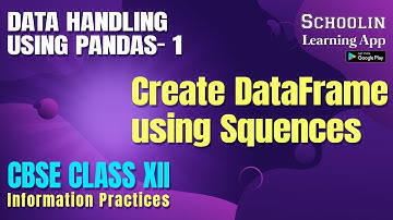 Create DataFrame using Sequences | Class 12 Information Practices | CBSE Class  12 Complete Course