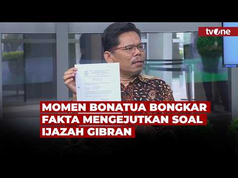 Showing Gibran's Diploma Certificate, Bonatua: Apparently Bawaslu Cannot Access It | tvOne