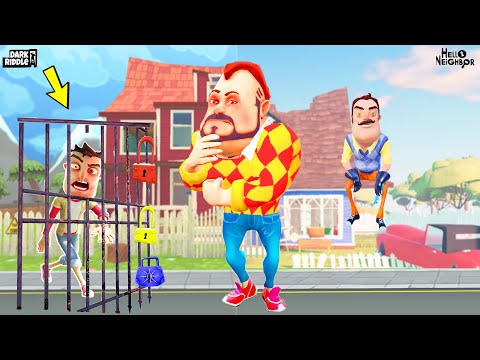 TUZAĞA DÜŞTÜK. DARK RİDDLE TUZAK KURDU 😂 Hello Neighbor Mod