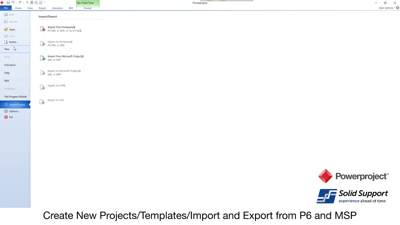 Powerproject Maximising your Project Part 1 1 Create New Projects ...