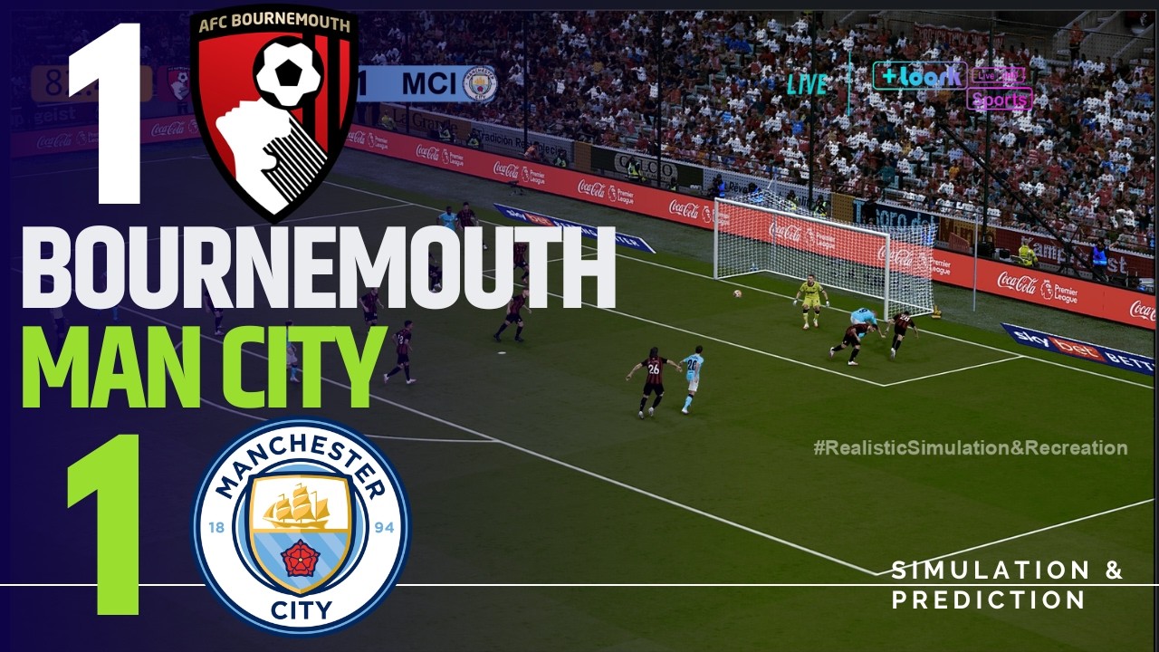 ⚽ Bournemouth 1 vs 1 Manchester City: Match Highlights | Premier League 25-26  Simulation/Recreation