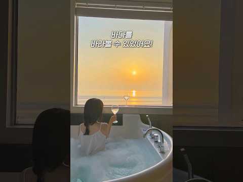🌊 평일 10만 원대 오션뷰 스파 감성숙소 £ 태안 불멍 바베큐 청포대