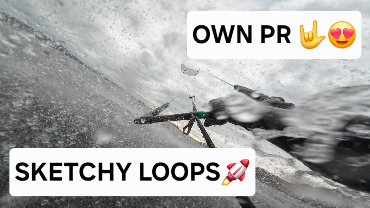 Kitesurfing Lake Kochel on fire - nice progress sketchy loops