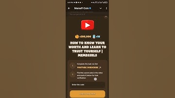 HOW TO KNOW YOUR WORTH AND LEARN TO TRUST YOUR SELF MEMEGIRLS | MEMEFI New Video Code today