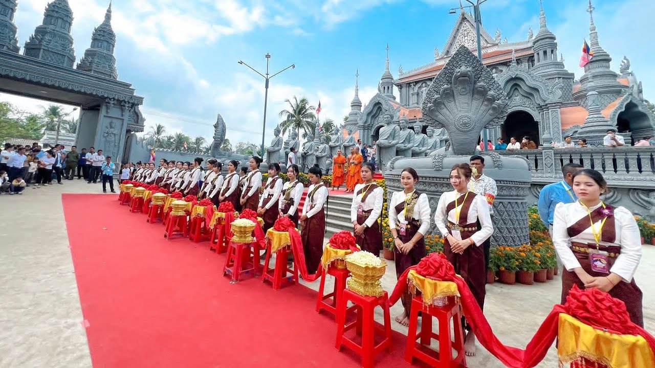 ពិធីកាត់ខ្សែបូរ បុណ្យបញ្ចុះខ័ណ្ឌសីមាវត្តស្លែងចាស់ ខ្មែរក្រោម Wat khmerkrom slengchas 22/2/2026