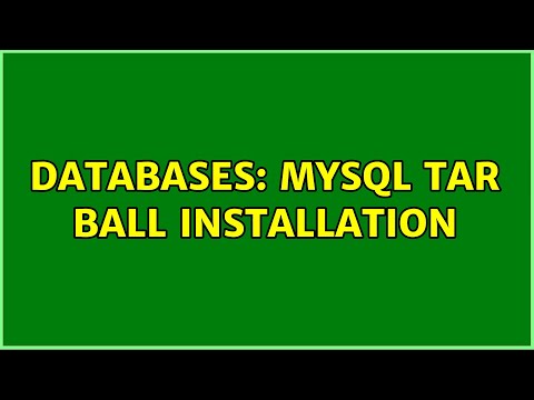 Databases: Mysql tar