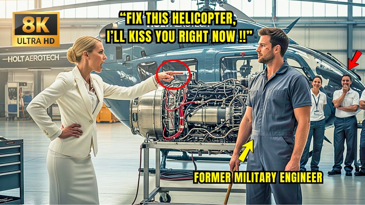 “Fix this helicopter, I’ll kiss you right now” — CEO Mocked the Single Dad Janitor Before Everyone