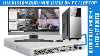 hikvision dvr/nvr cctv cameras view on laptop/pc through lan cable without modem/router setup