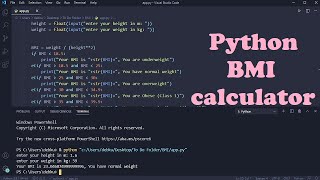 Python BMI calculator
