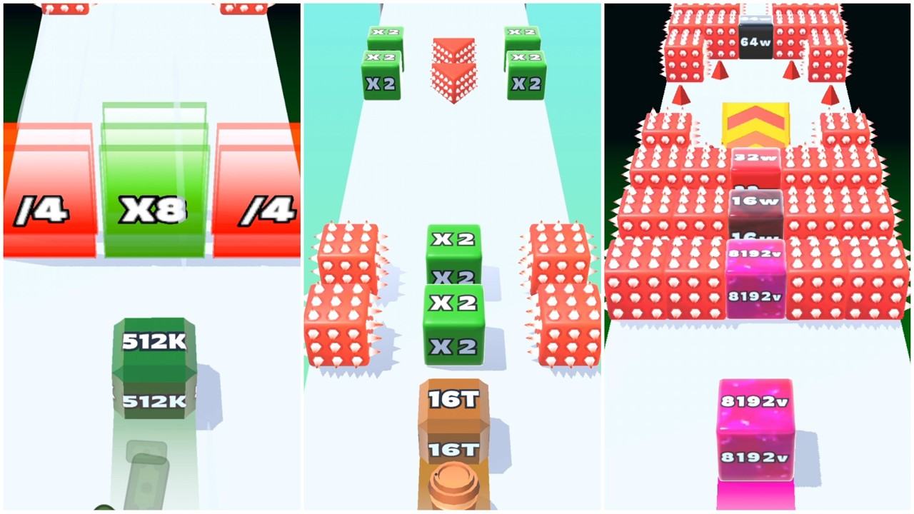 Jelly Run 2048 ULTIMATE Gameplay | 3 Shape Play Showdown! | 2 To 128y Race