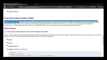 XSSI - Google Gruyere //Cross Site Script // Walk-through
