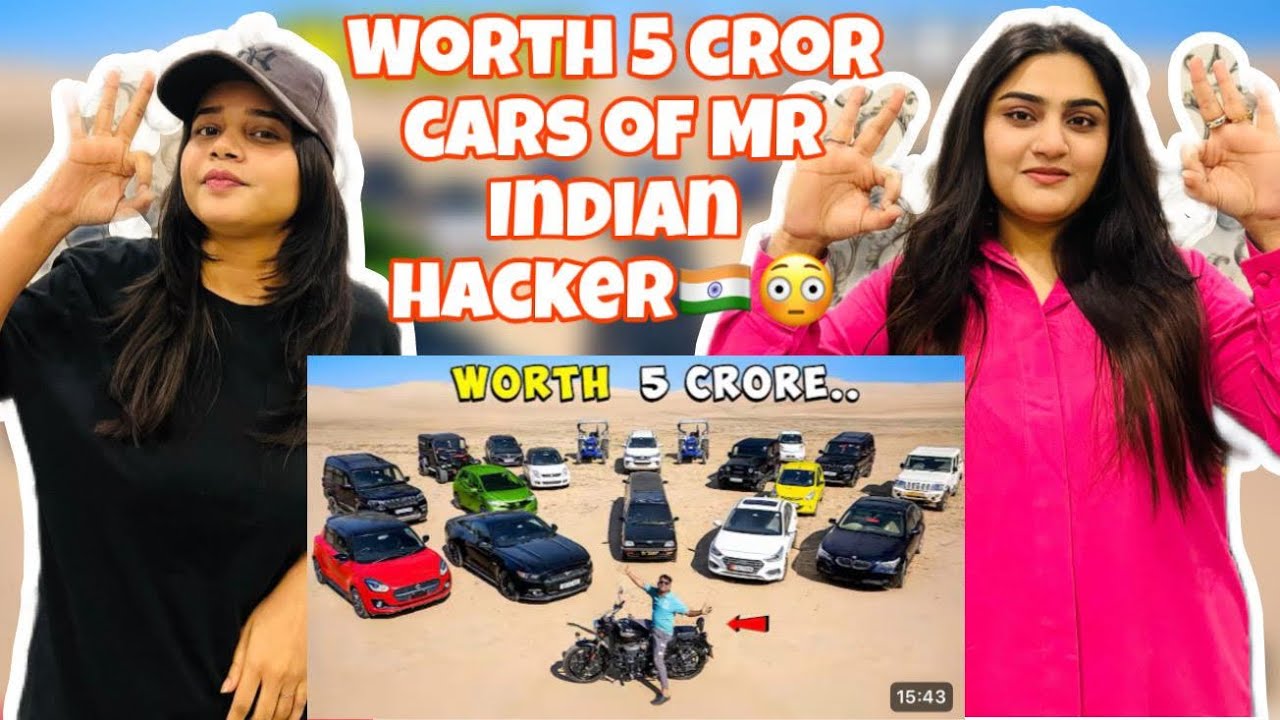 Pak Girls Reacts to MR INDIAN HACKER Car Collection - More than 5 Crore| 🚗