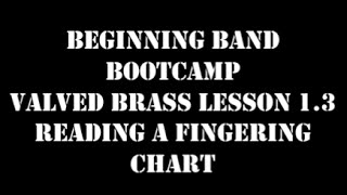 Valved Brass Lesson 1.3 Reading a fingering chart