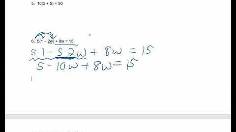 Solve Equations with Distributive Property video